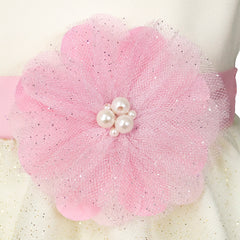 Vestido de para Niñas de 2-3 Años con Detalles Florales y Brillantes