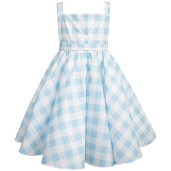Vestido Cielo a Cuadros Estilo Barbie para Niñas de Gerat