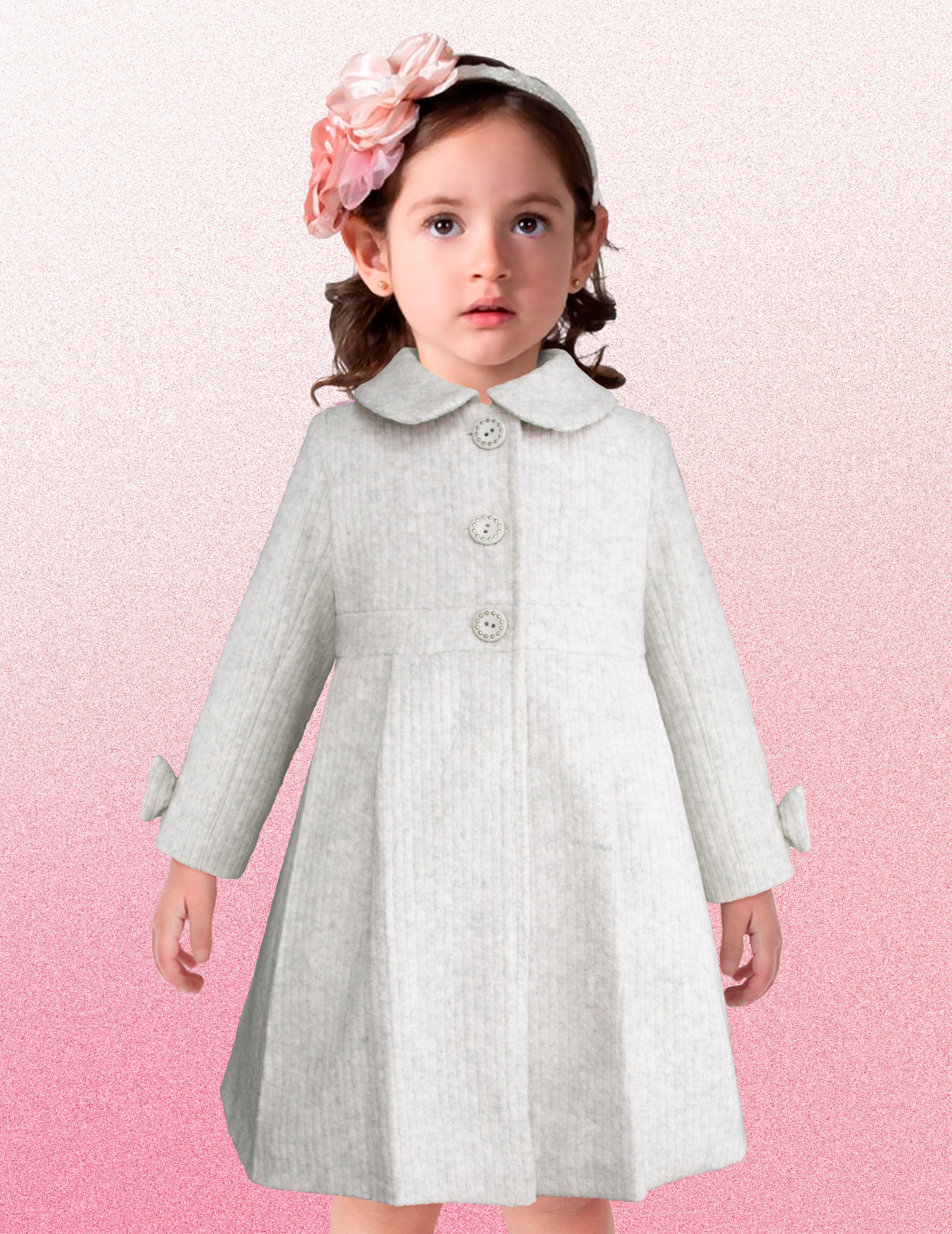 Abrigo Para Niñas Losan 95% Algodón, 5% Elastano, Manga Larga Y Cierre De Cremallera