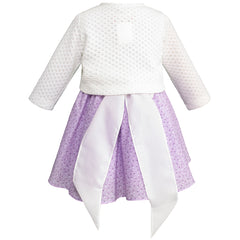 Vestido Floral lila para Bebés con Torera Blanca - Gerat