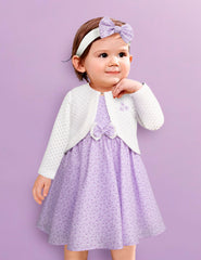 Vestido Floral lila para Bebés con Torera Blanca - Gerat