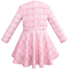 Conjunto de Vestido y Saco Rosa para Niñas de 6 a 10 Años | Gerat