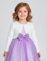 Suéter Elegante Hueso para Niñas con Moños - Gerat