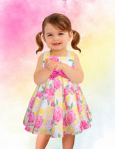 Bata Floral para Bebé de 12 a 18 Meses con Moño Gerat