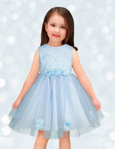 Vestido de Fiesta Azul para Niñas de 3 a 10 Años - Gerat