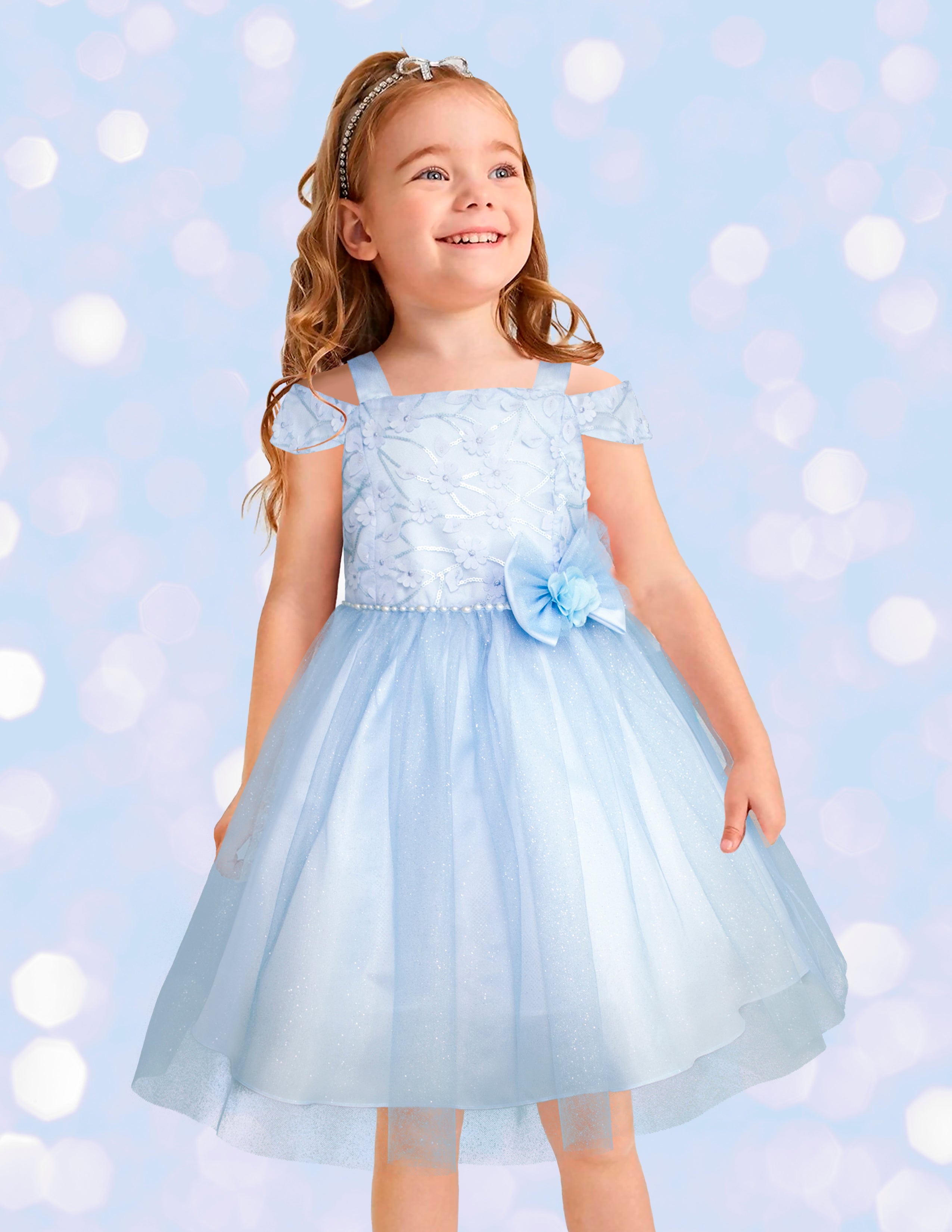 Azul Celeste Vestido Azul Claro Infantil Traje De Comunión 2025