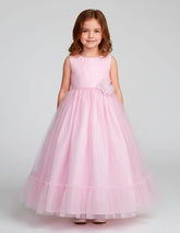Vestido Rosa Largo de Fiesta para Niña Tallas 3 a 10 | Gerat