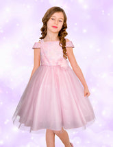 Vestido de Fiesta Rosa con Tul para Niña – Gerat