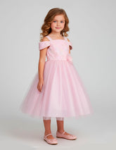 Vestido de Fiesta Rosa con Tul para Niña – Gerat