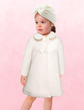 Abrigo de Fiesta para Bebé Niña Color Hueso con Moños - Gerat