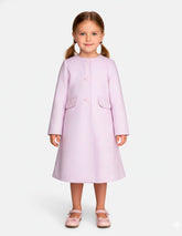 Abrigo Rosa Claro de Fiesta para Niña con Perlas | Gerat