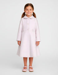 Abrigo blanco con lunares para niña con moños | Tallas 4 a 12 años | Gerat