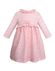 Vestido rosa floral para bebé con diadema incluida | Gerat