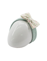 Vestido tejido con falda floreada y diadema para bebé niña Verde pastel Gerat