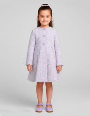 Abrigo Lila para Niña Gerat Tipo Tweed