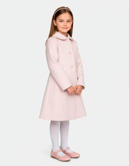 Abrigo juvenil rosa pastel para niña elegante | Gerat
