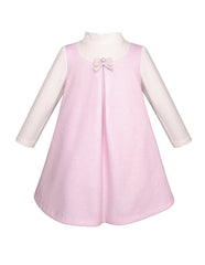 Conjunto para bebé abrigo y jumper rosa perla | Gerat | Tallas 12 y 18 meses