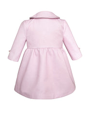 Conjunto para bebé abrigo y jumper rosa perla | Gerat | Tallas 12 y 18 meses