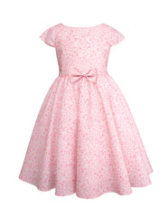 Vestido rosa floral con torero para niña - Gerat