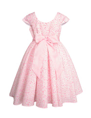 Vestido rosa floral con torero para niña - Gerat