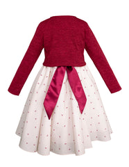 Vestido con Torero para Niña Color Vino – Elegancia Clásica Gerat