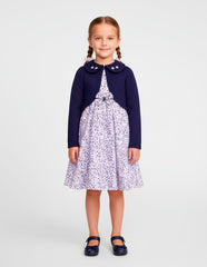 Vestido con torero azul marino para niña Gerat | Tallas 3 a 10