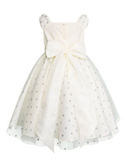 Vestido de Fiesta para Niñas Color Hueso con Brillos | Gerat