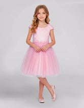 Vestido de Fiesta Rosa para Niñas Juvenil | Elegante para Graduaciones