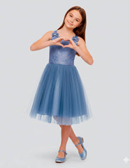 Vestido de Fiesta Juvenil Azul para Niñas | Gerat