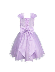 Vestido Juvenil de Fiesta Lila con Falda de Tul | Niñas Tallas 10 a 16