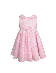 Vestido para Bebé Rosa con Moño y Cuello Clásico | Ideal para 12 y 18 Meses