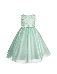 Vestido de Fiesta Verde Menta para Niñas | Gerat | Tallas 3, 4, 6 y 8