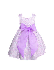Vestido Lila Floral para Bebé con Moño | Tallas 12 y 18 Meses | Gerat