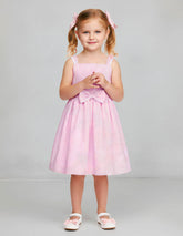 Vestido Primavera Rosa para Niñas con Moño| Gerat