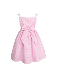 Vestido Primavera Rosa para Niñas con Moño| Gerat