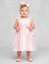 Vestido para Bebé Rosa Pastel con Moño | Tallas 12 y 18 Meses | Gerat
