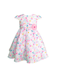 Vestido para Bebé Floral Primavera con Moño – Tallas 12 y 18 Meses Gerat