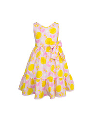 Vestido para Niñas Estampado de Limones Rosa | Primavera-Verano | Gerat