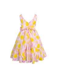Vestido para Niñas Estampado de Limones Rosa | Primavera-Verano | Gerat