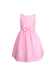 Vestido Rosa Pastel para Niña con Moño | Tallas 3, 4, 6 y 8 | Gerat