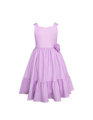 Vestido Lila para Niñas de Fiesta con Moño – Gerat