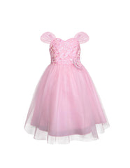 Vestido de Fiesta Gerat Rose Shine | Lentejuelas y Tul Rosa Pastel | Gerat