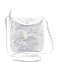 Vestido de Primera Comunión para Niña Blanco con Tul y Bolsa Gerat