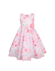 Vestido Clásico Floral Rosa para Niñas Gerat | para Ocasiones Especiales