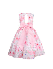 Vestido Clásico Floral Rosa para Niñas Gerat | para Ocasiones Especiales