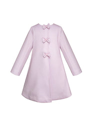 Abrigo Rosa para Niñas Gerat con Moños Decorativos