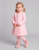 Abrigo Rosa para Niñas Gerat de Corte Elegante