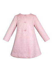 Abrigo Rosa para Niñas Gerat de Corte Elegante