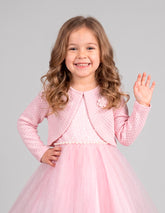 Suéter Rosa para Niña Gerat con Flor Decorativa