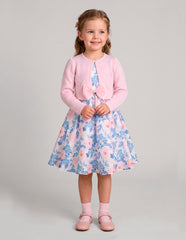 Vestido Floral para Niña con Suéter Rosa Gerat